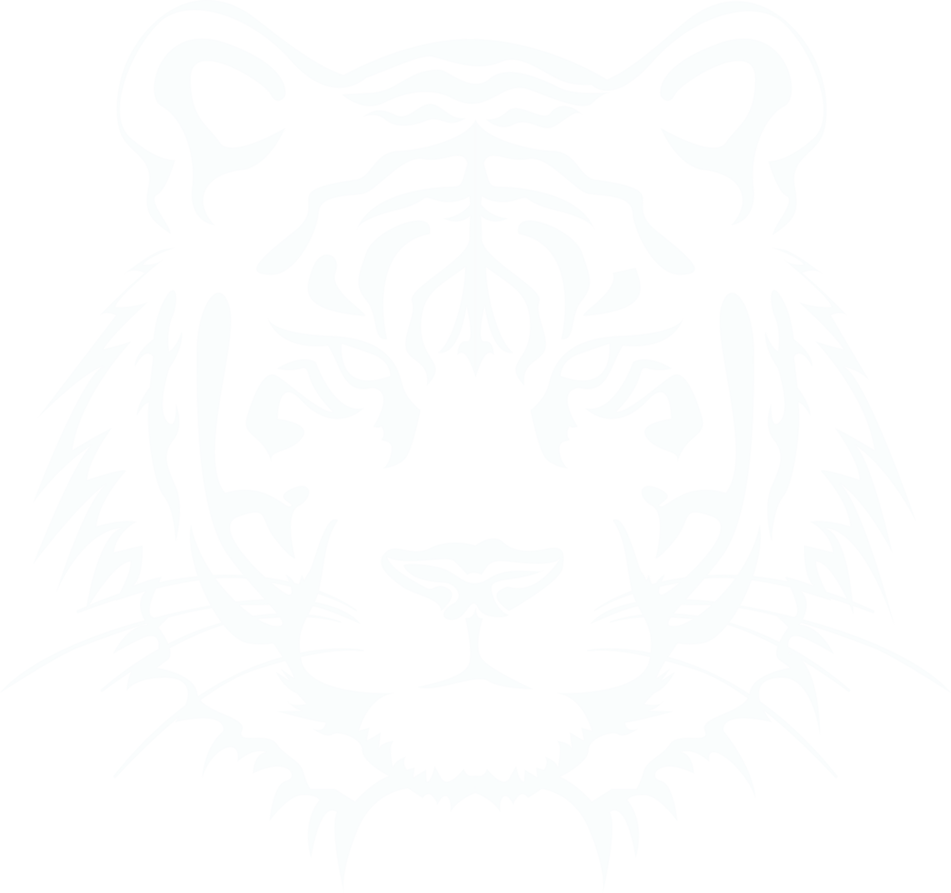 White Tiger Hand draw Illustration